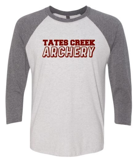 Adult Tates Creek Archery Triblend Three-Quarter Sleeve Raglan Tee (TCA)