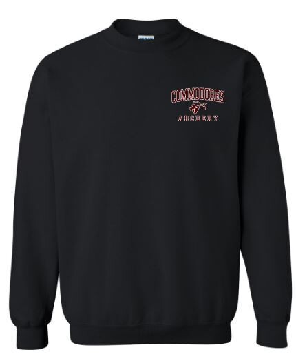 Youth Commodores Archery Left Chest Embroidered Crewneck Sweatshirt (TCA)
