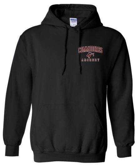 Adult Commodores Archery Left Chest Embroidered Hooded Sweatshirt (TCA)