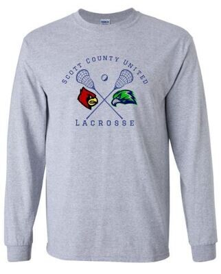 Adult Scott County United Lacrosse Logo Long Sleeve Tee (SCUL)