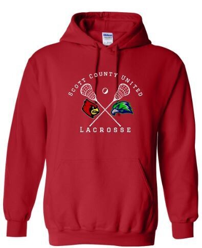 Adult Scott County United Lacrosse Logo Hooded Sweatshirt (SCUL)