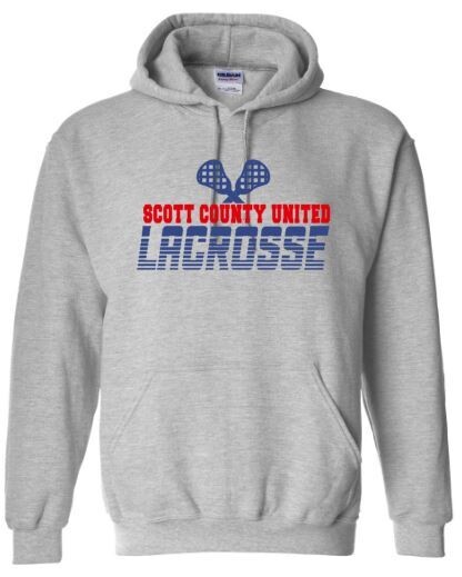 Adult Scott County United Lacrosse Sticks Hooded Sweatshirt (SCUL)