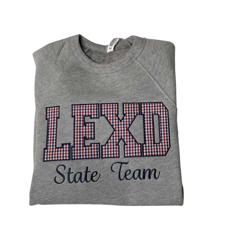 Adult LEXD STATE TEAM Bella+Canvas Sponge Fleece Crewneck
