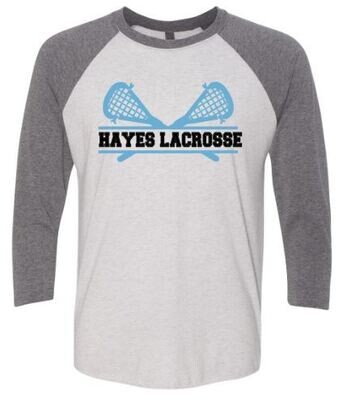 Hayes Lacrosse Sticks Adult Three-Quarter Sleeve Tee (EJHL)