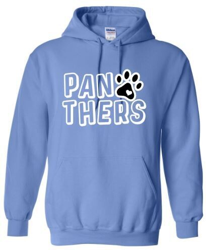 Panthers Stacked with Pawprint Hooded Sweatshirt (EJHL)