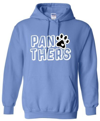 Panthers Stacked with Pawprint Hooded Sweatshirt (EJHL)