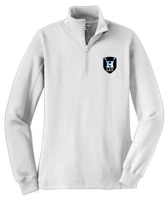 Ladies Sport-Tek 1/4 Zip Sweatshirt with Embroidered Hayes Lacrosse Logo (EJHL)