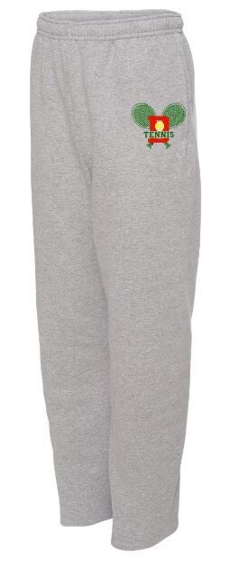 Adult D Tennis Logo JERZEES NuBlend Open Bottom Sweatpants (FDT)