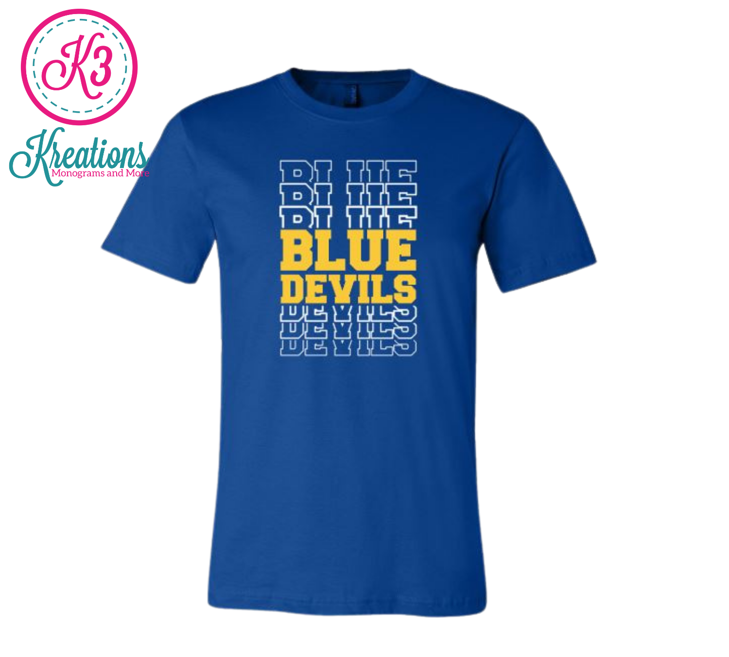 Youth or Adult Blue Devils Short Sleeve Tee