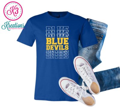 Adult Blue Devils Short Sleeve Tee