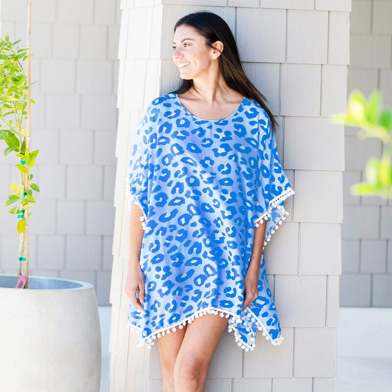 Cool Leopard Pom Pom Cover Up
