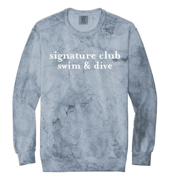 Adult Signature Club Swim & Dive Comfort Colors Color Blast Crewneck Sweatshirt (SCSD)