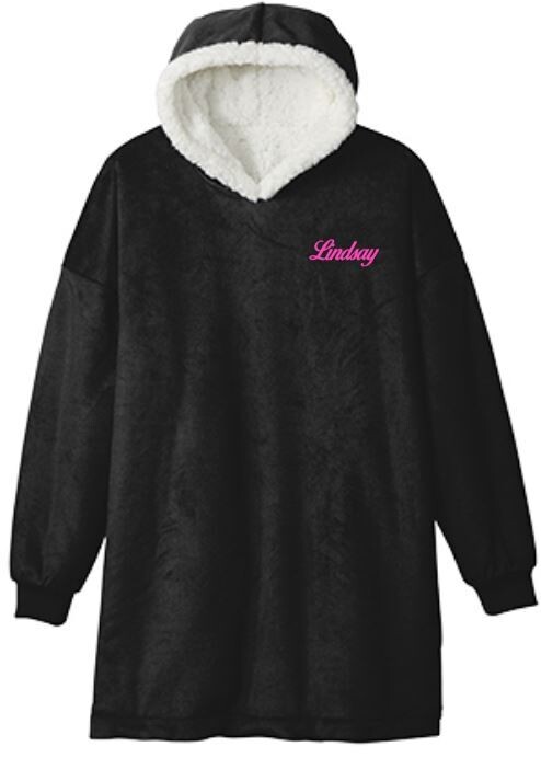 LDF Black Hooded Wearable Blanket (LDF)