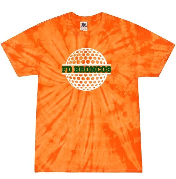 FD Broncos Golf Ball Tie-Dye Short Sleeve Tee (FDG)