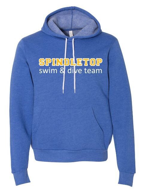 Spindletop Swim &amp; Dive Team Bella + Canvas® Adult Sponge Fleece Hoodie (SSD)