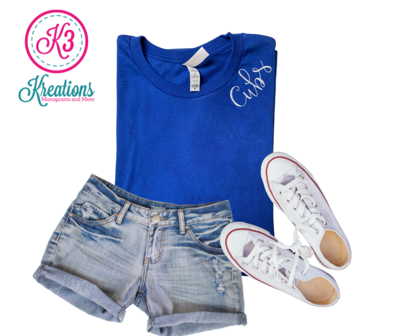 Adult Collar Embroidered Bella + Canvas Jersey Short Sleeve Tee