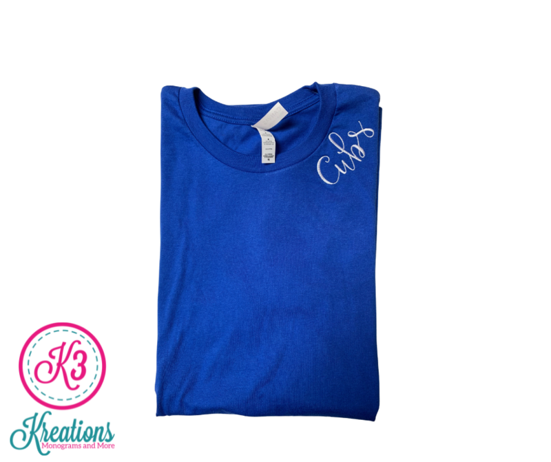 Adult Collar Embroidered Bella + Canvas Jersey Short Sleeve Tee