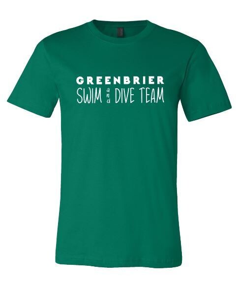 Bella + Canvas Greenbrier Swim &amp; Dive Team Short Sleeve T-Shirt
