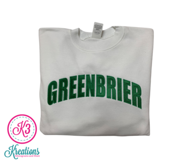 Greenbrier Hanes Ecosmart® White Crewneck Sweatshirt