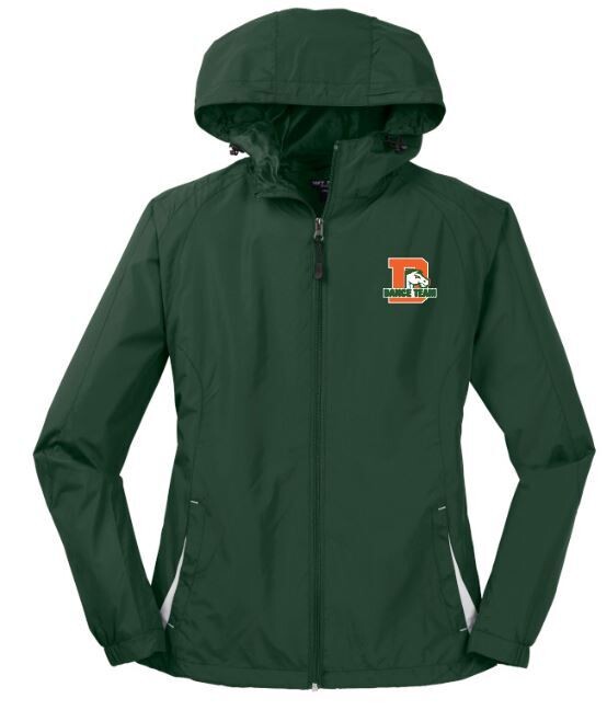 Sport-Tek® Ladies Colorblock Hooded Raglan Jacket with Embroidered Logo (FDDT)