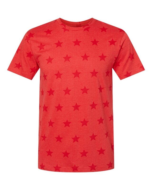 Adult Stars &amp; Stripes Red Print Tee