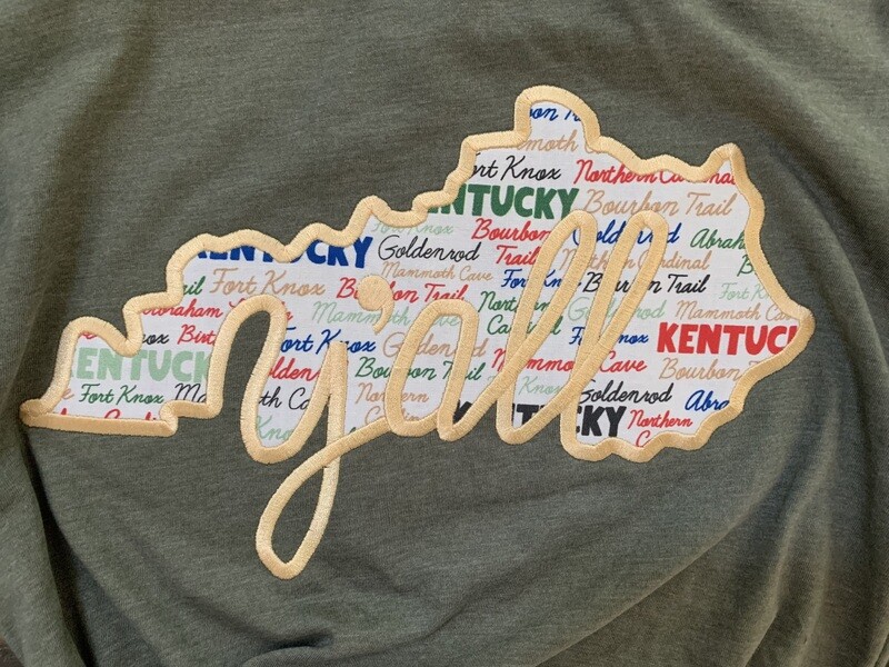 Adult Kentucky State Y'all Short Sleeve Tee