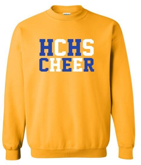 HCHS Cheer Stacked Crewneck Sweatshirt (HCC)