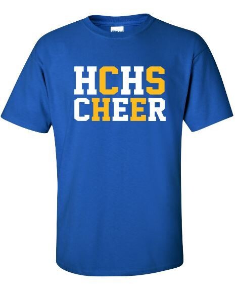 HCHS Cheer Stacked Short or Long Sleeve Tee (HCC)