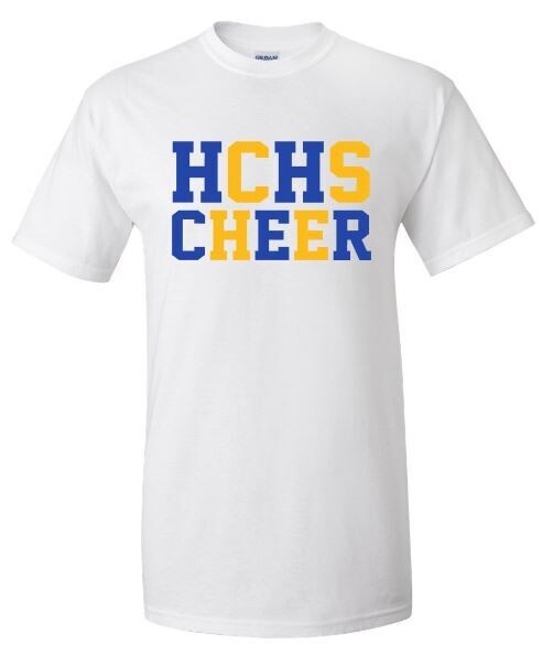 HCHS Cheer Stacked Short or Long Sleeve Tee (HCC)