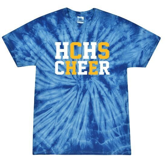 HCHS Cheer Stacked Short Sleeve Tie-Dye Tee (HCC)
