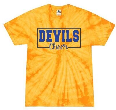 Devils Cheer Short Sleeve Tie-Dye Tee (HCC)