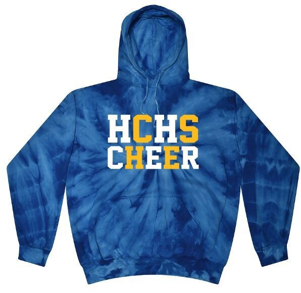 HCHS Cheer Stacked Tie-Dye Hooded Sweatshirt (HCC)