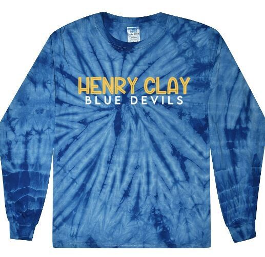 Henry Clay Blue Devils Long Sleeve Tie-Dye Tee (HCC)