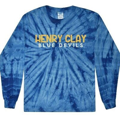 Henry Clay Blue Devils Long Sleeve Tie-Dye Tee