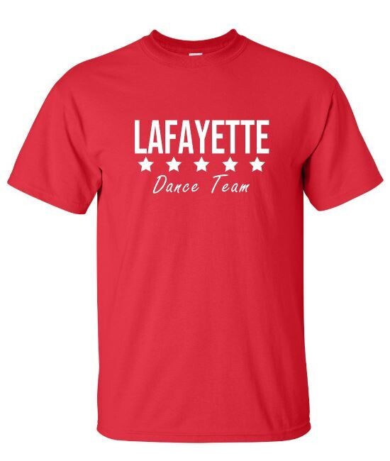 Unisex Lafayette Dance Team Red Short Sleeve Tee (LDT)