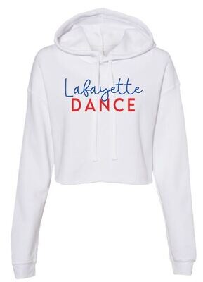 Ladies Lafayette Dance White Cropped Hoodie (LDT)