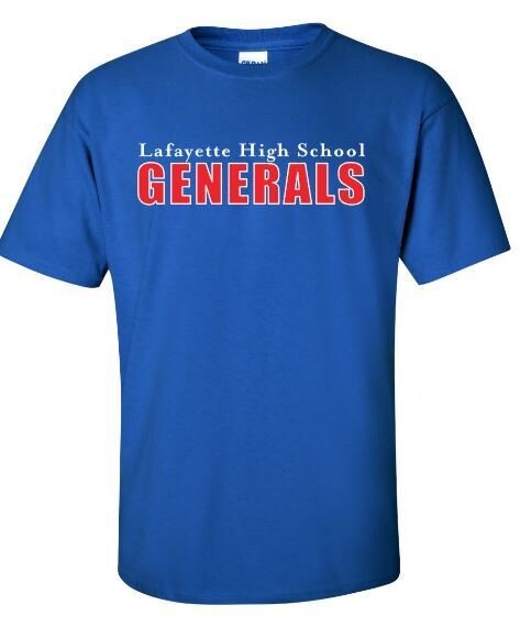 Adult Lafayette High School Generals Short OR Long Sleeve Tee