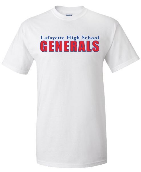 Adult Lafayette High School Generals Short OR Long Sleeve Tee