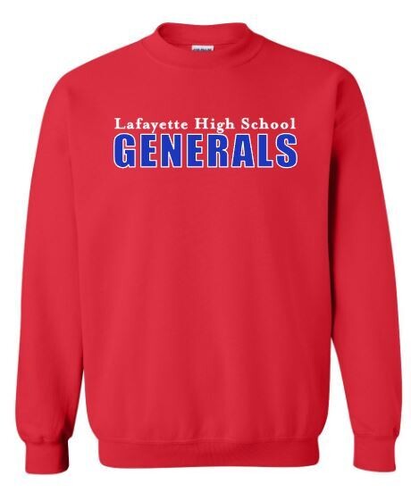 Adult Lafayette High School Generals Crewneck Sweatshirt