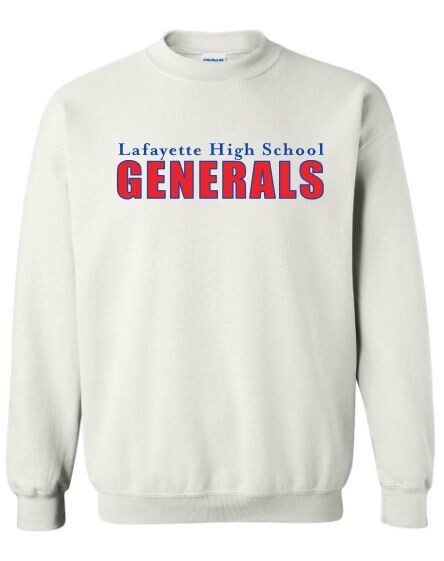 Adult Lafayette High School Generals Crewneck Sweatshirt