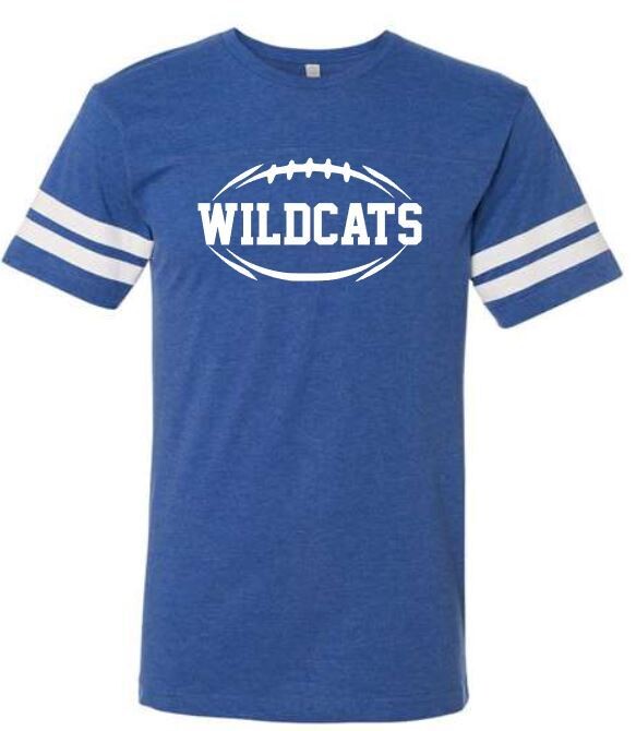 Adult Wildcats Football Fine Jersey Short Sleeve Tee