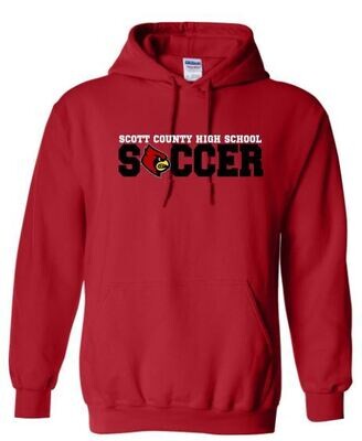 Adult Scott County High School Soccer Hooded Sweatshirt (SCS)