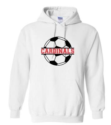 Adult Cardinals Soccer Ball Hooded Sweatshirt (SCS)