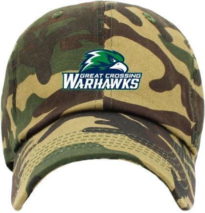 Non-Distressed Camo Hat with Choice of Logo (GCHS)