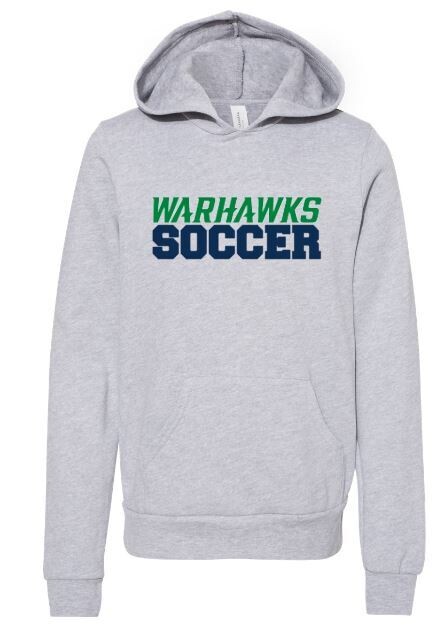 Youth Bella + Canvas Warhawks Soccer Sponge Fleece Hooded Sweatshirt (GCHS)