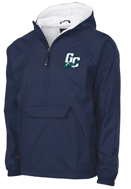 Unisex Charles River 1/2 Zip Lined Rain Pullover with Choice of Logo (GCHS)