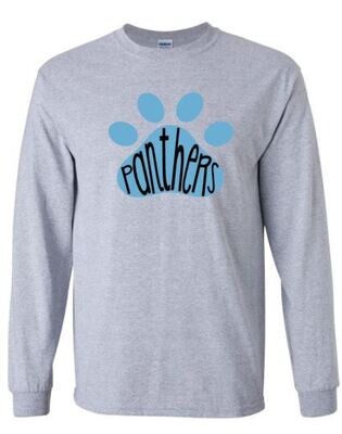 Panthers Pawprint Short OR Long Sleeve Tee