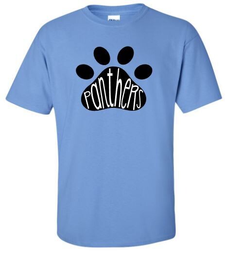 Panthers Pawprint Short OR Long Sleeve Tee