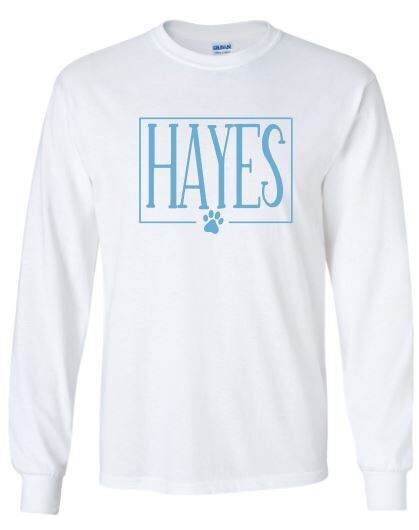Hayes Pawprint Short OR Long Sleeve Tee 