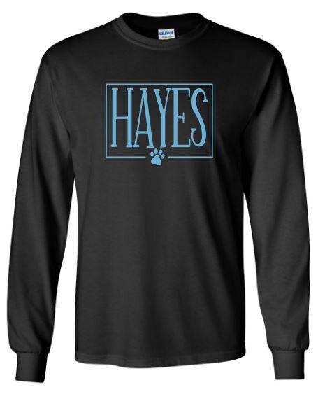Youth Hayes Pawprint Short OR Long Sleeve Tee 